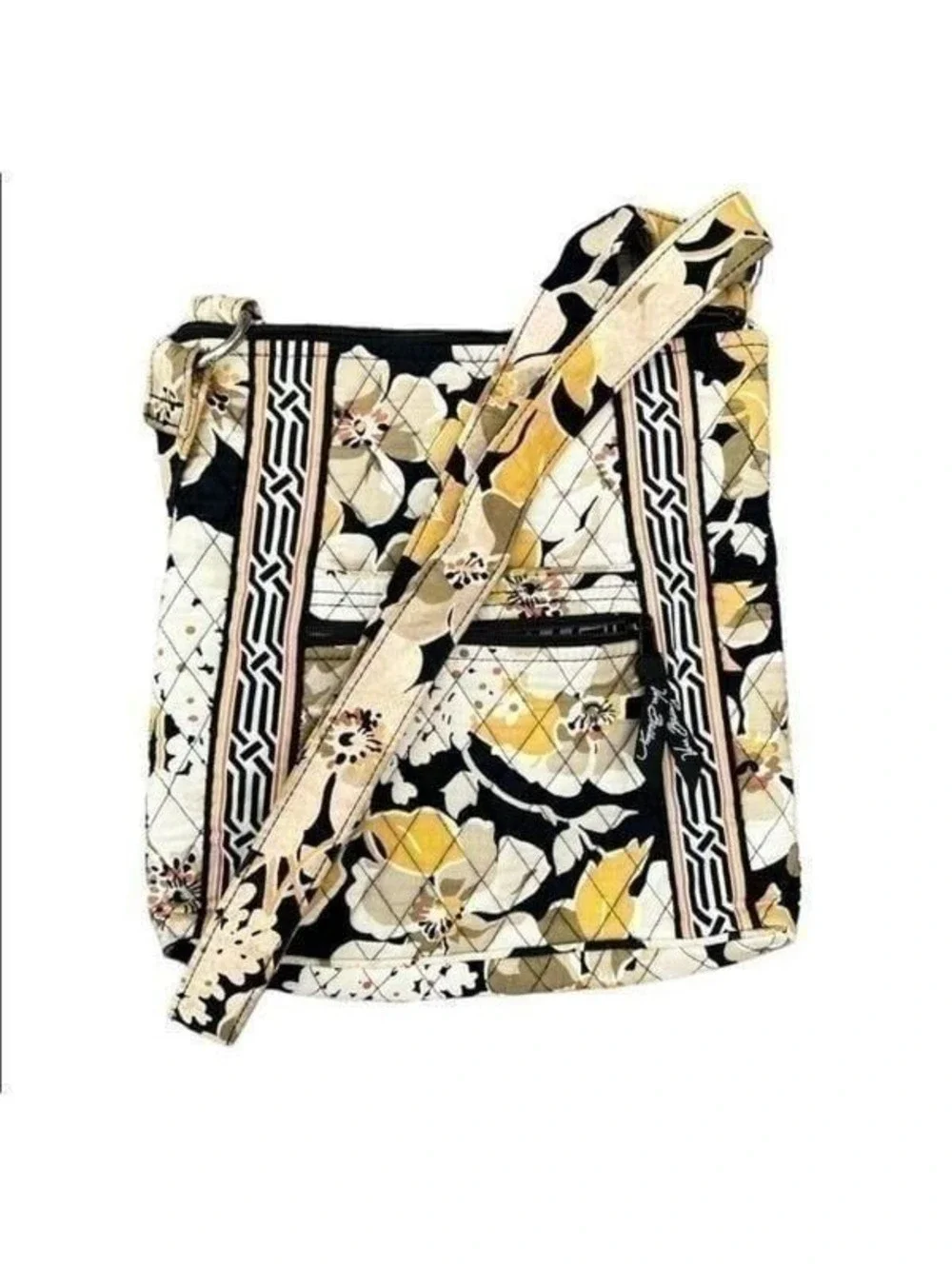 Vera Bradley Yellow and Black Crossbody Bag